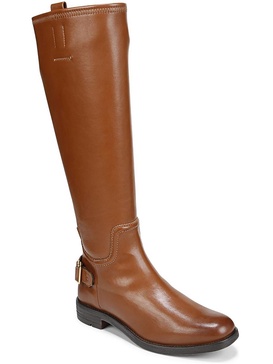 merina womens faux leather wide calf knee-high boots