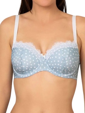 pois sixties tulip bra in bleu