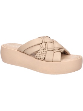 ned italy womens leather slip on flatform sandals