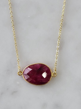 mrs. parker necklace in ruby