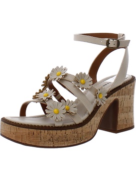 taiza 2 womens leather floral slingback sandals