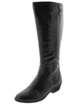 brilliance womens wide calf faux leather riding boots