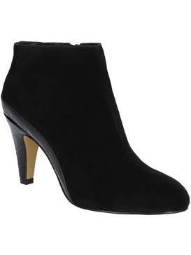 brennan womens leather embossed ankle boots