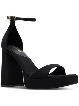 montag womens strappy man made block heels