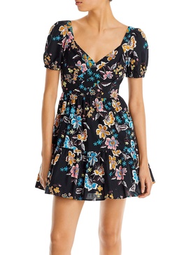 womens cotton short fit & flare dress