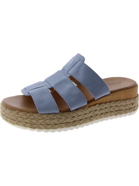 electric womens faux suede slip on espadrilles