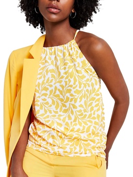 womens printed sleeveless halter top