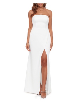 womens strappy side slit evening dress