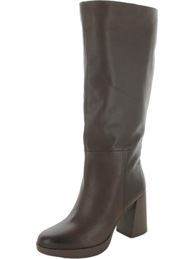 genn-align womens leather wide calf knee-high boots