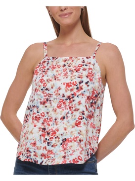 plus womens floral print tank halter top