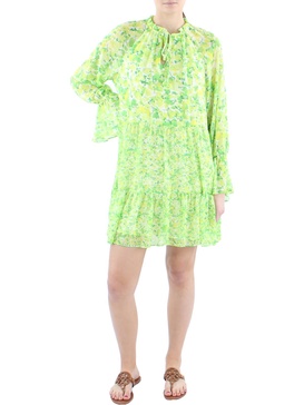womens chiffon short mini dress