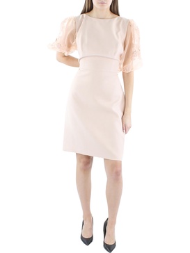 kamille womens sheer organza mini dress