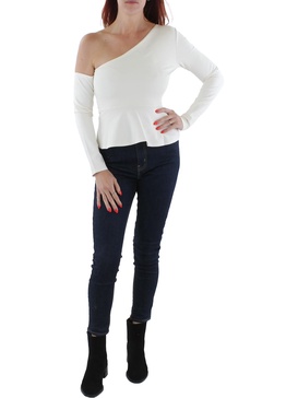 womens fitted off-the-shoulder peplum top