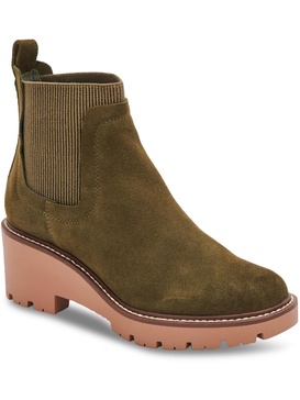 demi womens suede padded insole ankle boots