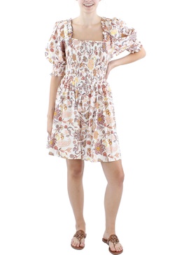 womens cotton short mini dress