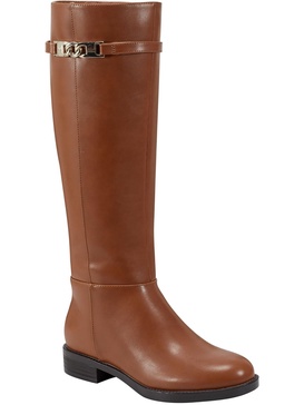 romi womens faux leather round toe knee-high boots