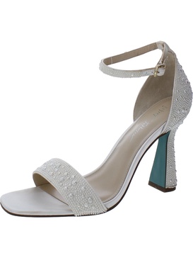 dani womens satin embellished heels