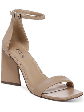 appel  womens open toe faux leather heels