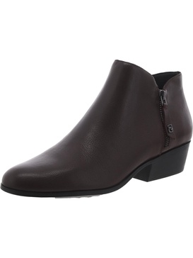 womens leather ankle booties