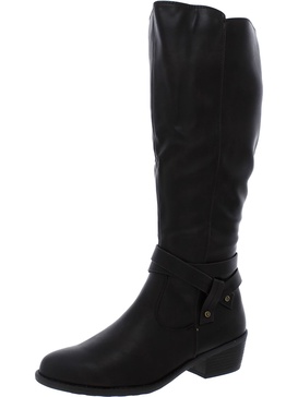 anissa womens faux leather tall knee-high boots