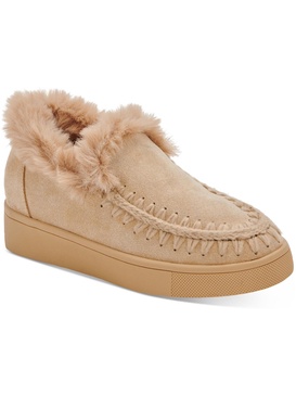 albina womens cow suede faux fur shooties