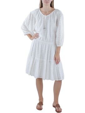 womens embroidered smocked tunic dress