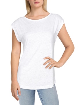 womens linen muscle tank top