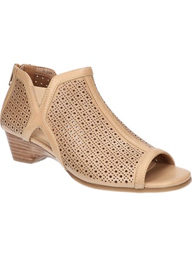remy womens leather peep-toe booties