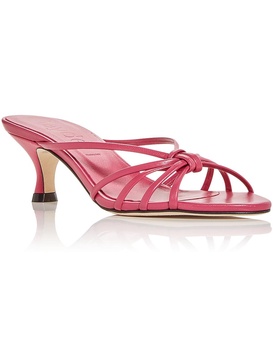 olga womens leather kitten heels slide sandals