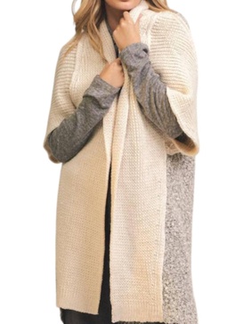 cliff oversized cardigan in cream