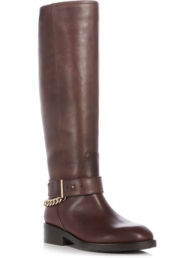 riley womens leather round toe knee-high boots