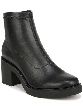 remix womens faux leather zipper ankle boots