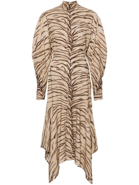 Stella McCartney Long Dress With Tiger Print