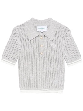 Casablanca Top With Logo Plaque