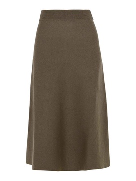 Beige Wool Blend Skirt