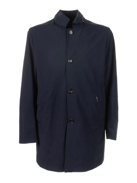 Long Navy Blue Trench Coat