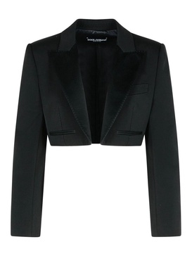 Black Wool Blend Blazer