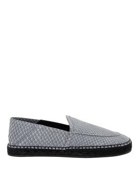 Piton effect leather slippers