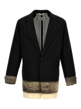 Pinstriped Trompe Loeil Blazer