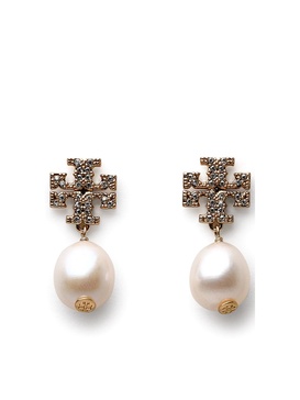 Pearl brass kira earrings