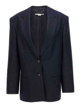 Lurex single-breasted blazer