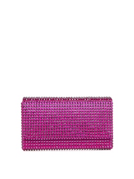 Fuchsia Clutch with Crystals