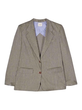 Striped Single-Breasted Jacket