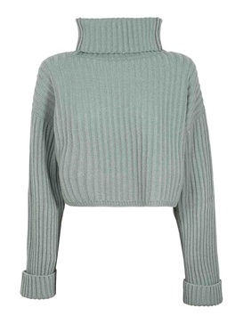 Ribbed Jumper With Stand-Up Collar