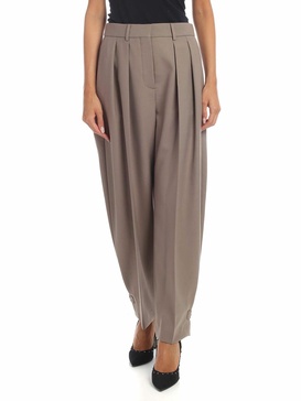 Wide leg pants in dove grey