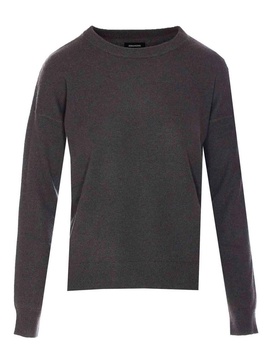 Dark Grey Cici Ws Patch Sweater