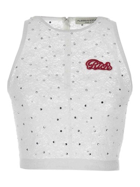Rhinestone Lace Top