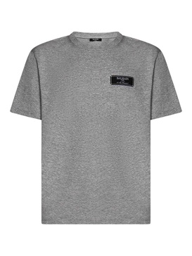 Gray Organic Cotton Jersey Crewneck T-Shirt