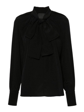 Blouse With Knot Collar