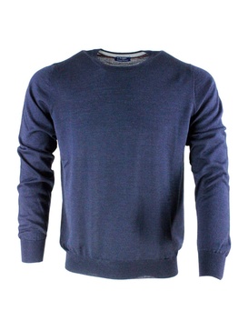 Crewneck sweater in blue